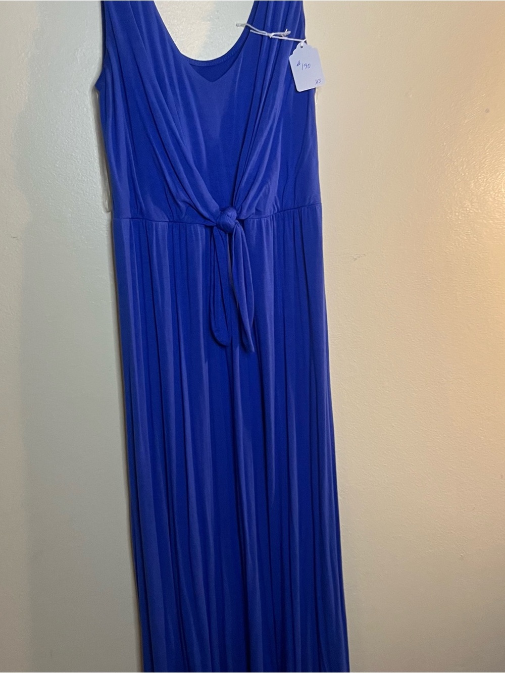 SO Royal Blue Sleeveless Knot-Front Maxi Dress